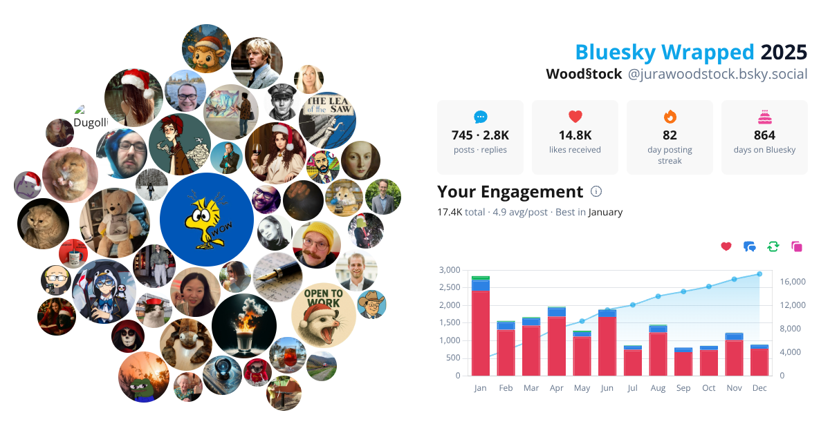 Your Bluesky Wrapped 2025 preview
