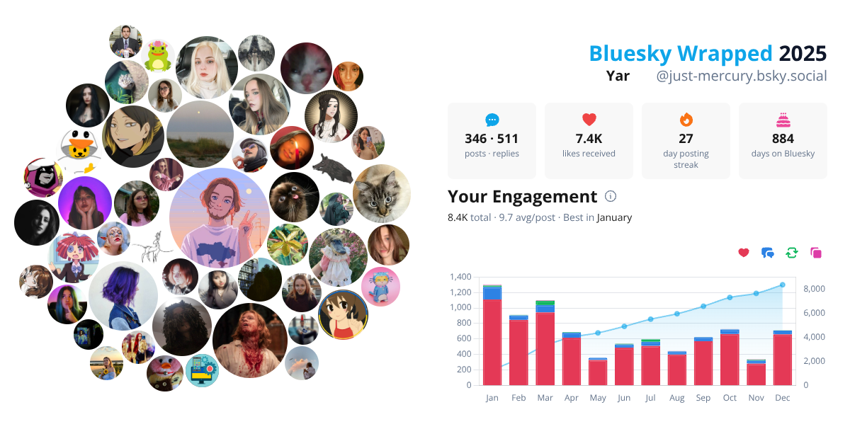 Your Bluesky Wrapped 2025 preview
