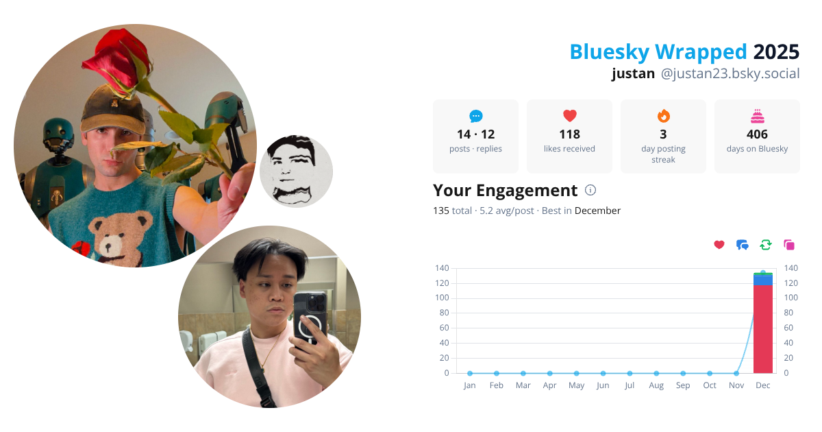 Your Bluesky Wrapped 2025 preview
