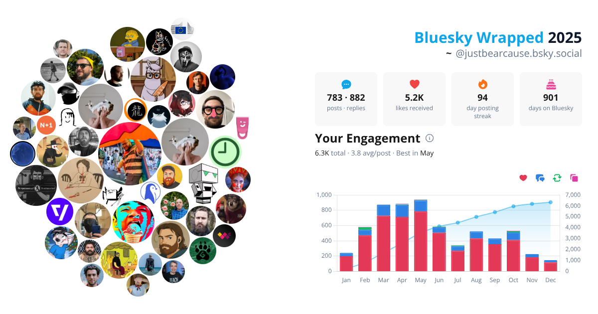 Your Bluesky Wrapped 2025 preview