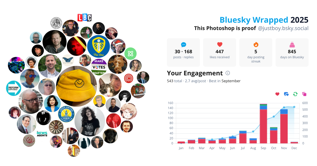 Your Bluesky Wrapped 2025 preview