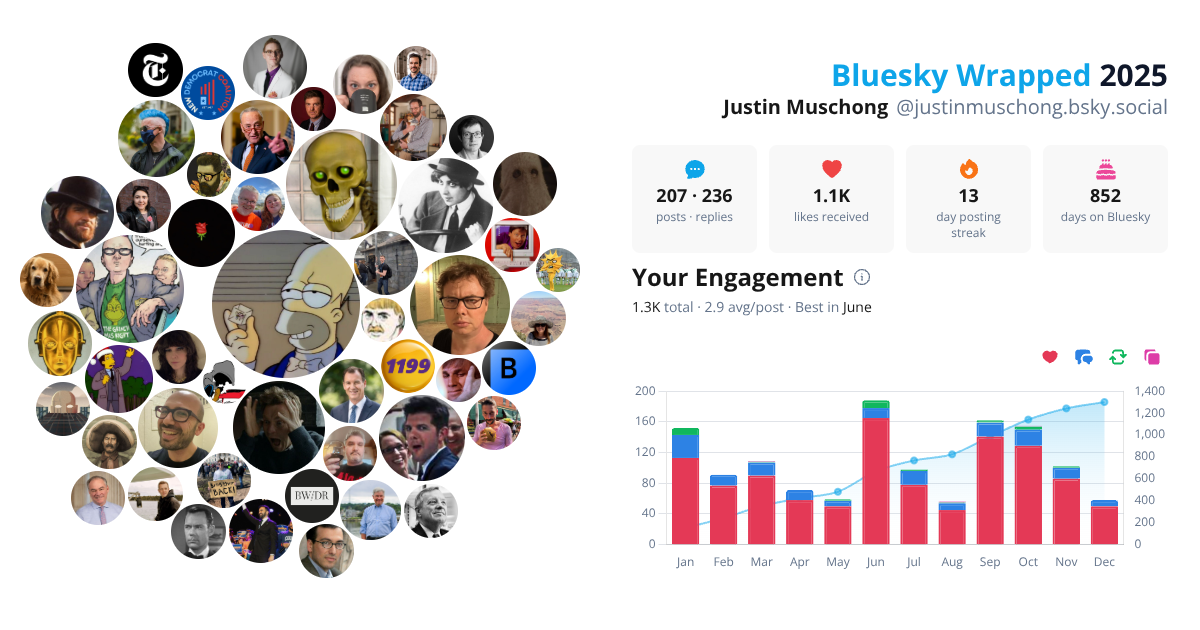 Your Bluesky Wrapped 2025 preview