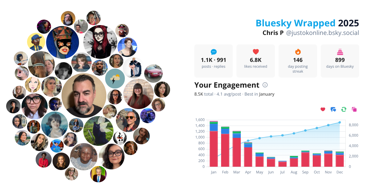 Your Bluesky Wrapped 2025 preview