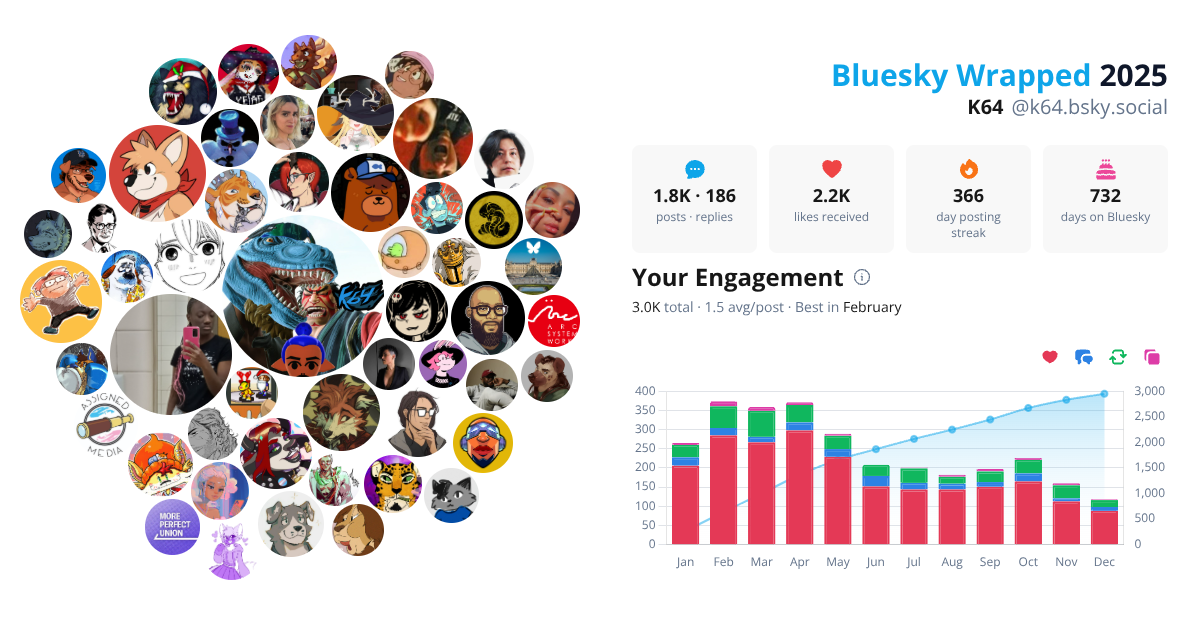 Your Bluesky Wrapped 2025 preview
