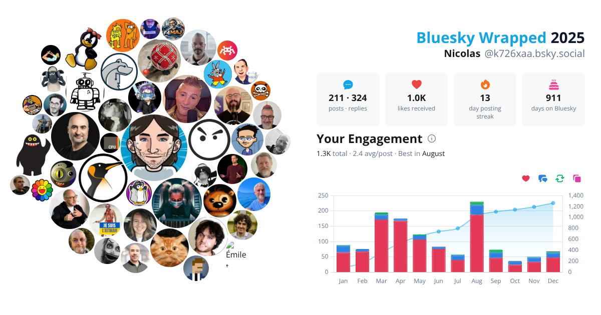 Your Bluesky Wrapped 2025 preview