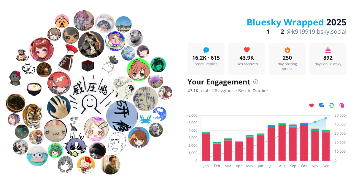 Your Bluesky Wrapped 2025 preview