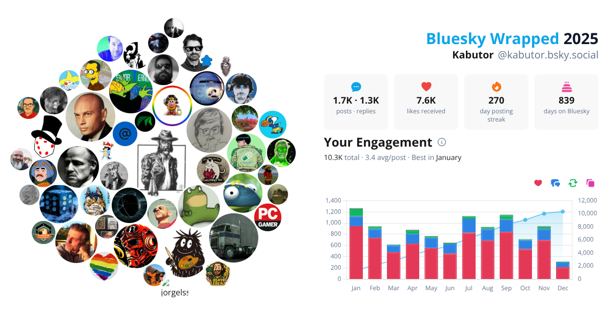 Your Bluesky Wrapped 2025 preview