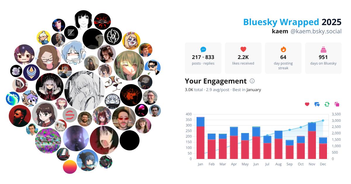 Your Bluesky Wrapped 2025 preview