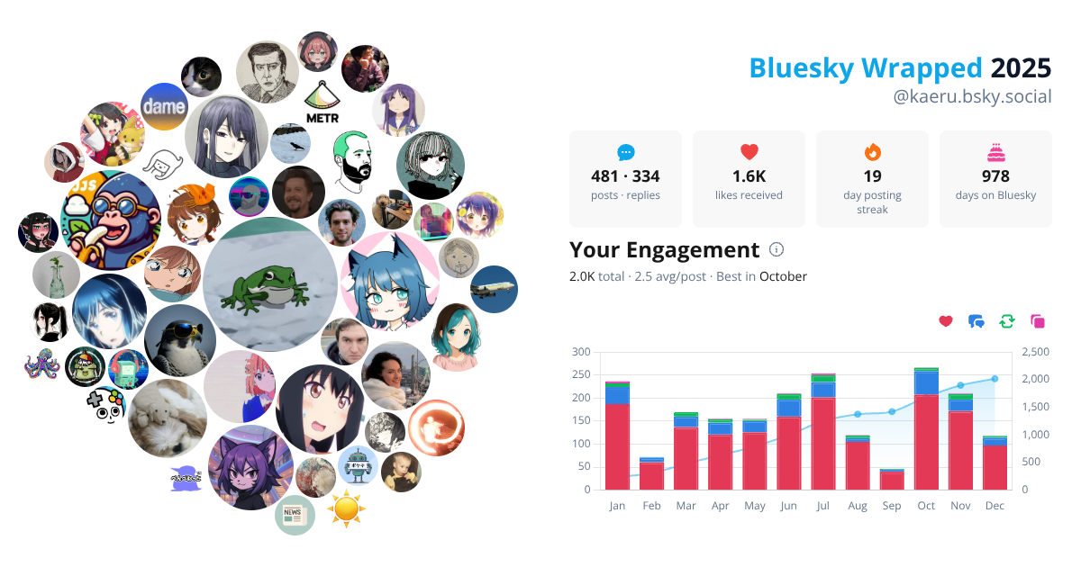 Your Bluesky Wrapped 2025 preview