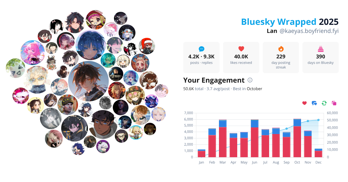 Your Bluesky Wrapped 2025 preview