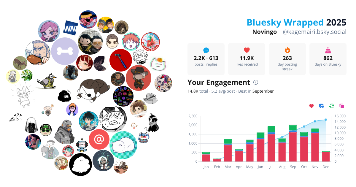 Your Bluesky Wrapped 2025 preview