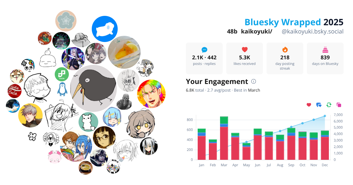 Your Bluesky Wrapped 2025 preview