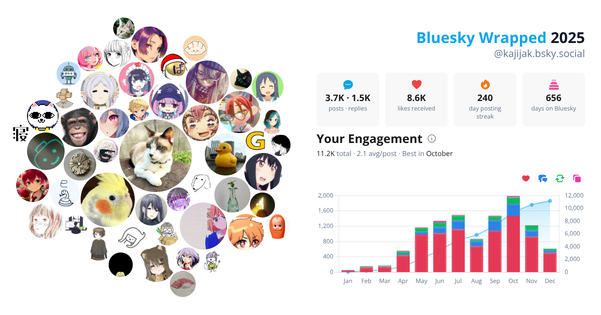 Your Bluesky Wrapped 2025 preview