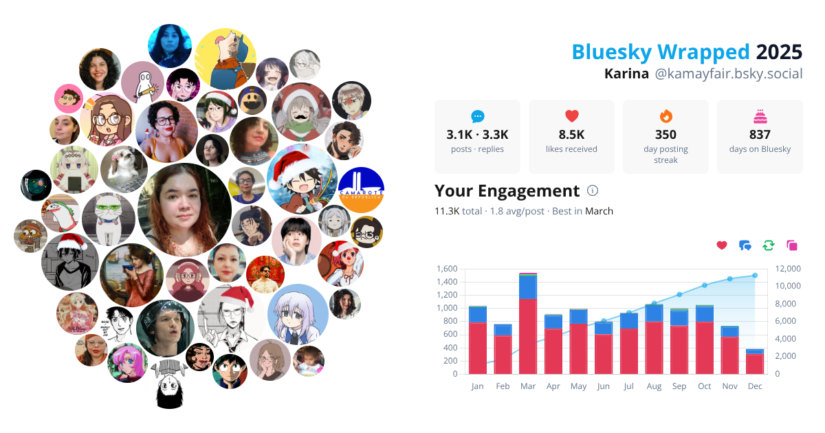 Your Bluesky Wrapped 2025 preview