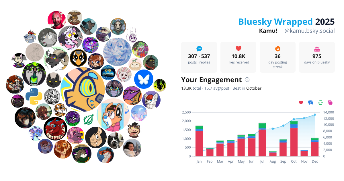 Your Bluesky Wrapped 2025 preview