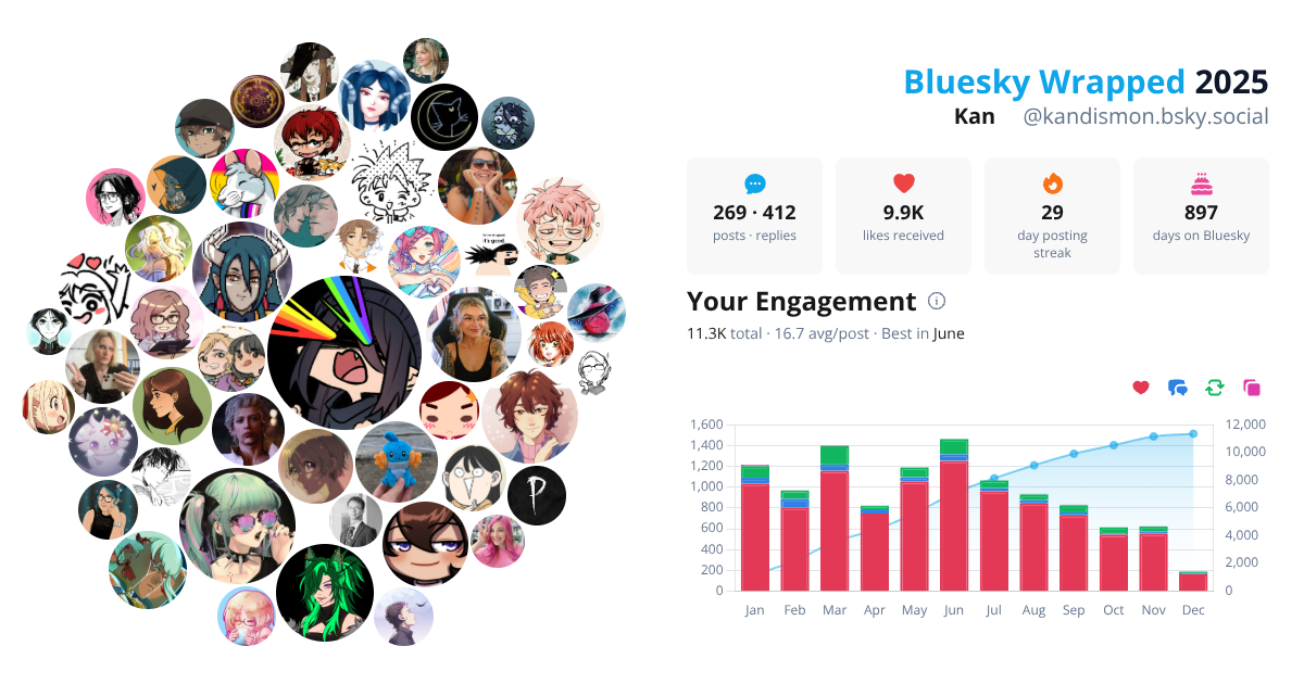 Your Bluesky Wrapped 2025 preview