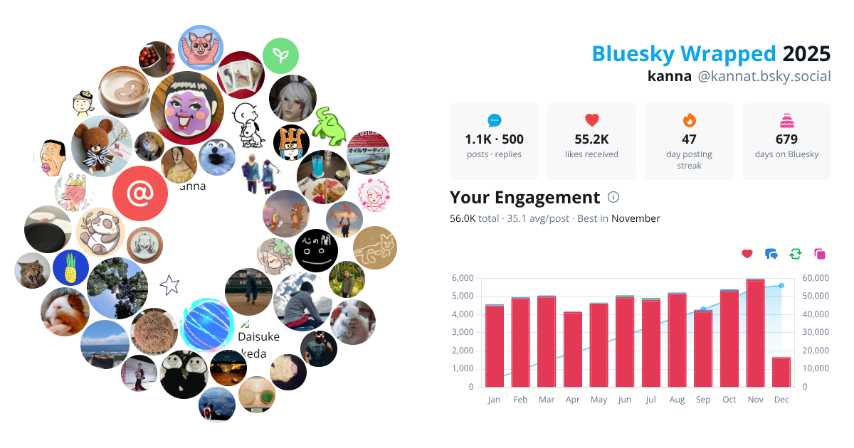 Your Bluesky Wrapped 2025 preview