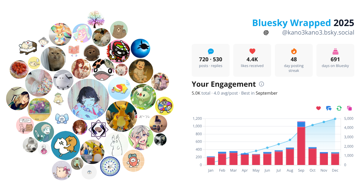 Your Bluesky Wrapped 2025 preview