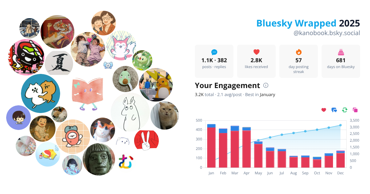 Your Bluesky Wrapped 2025 preview