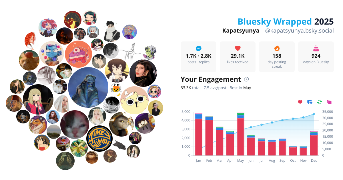 Your Bluesky Wrapped 2025 preview