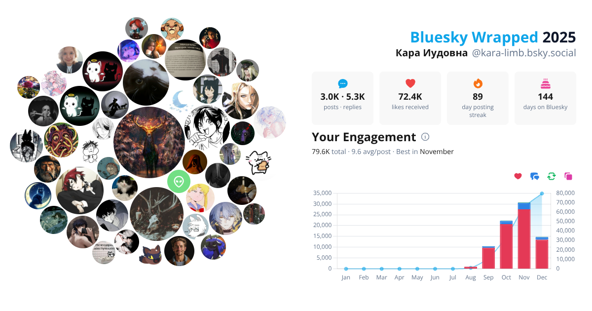 Your Bluesky Wrapped 2025 preview
