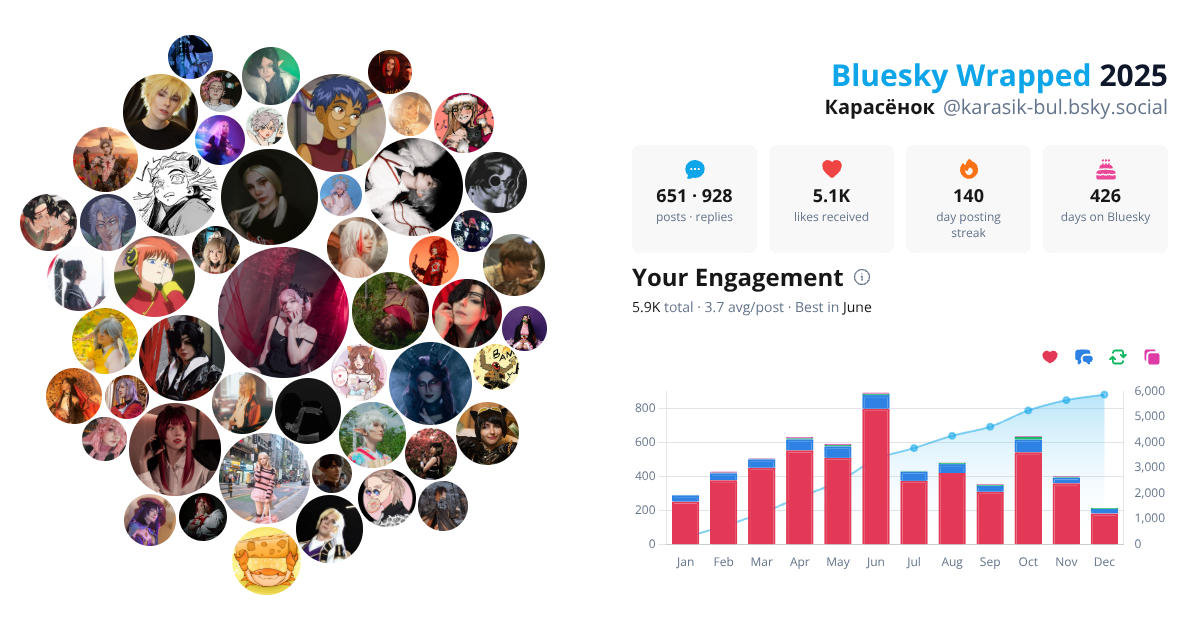 Your Bluesky Wrapped 2025 preview