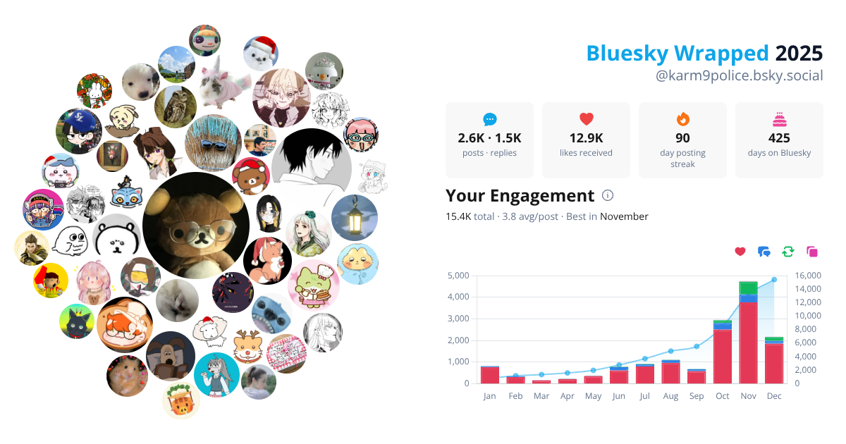 Your Bluesky Wrapped 2025 preview
