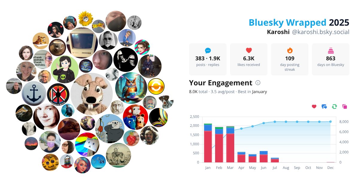 Your Bluesky Wrapped 2025 preview