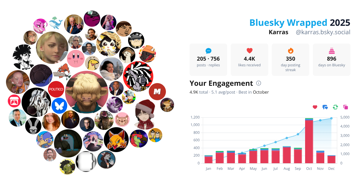 Your Bluesky Wrapped 2025 preview