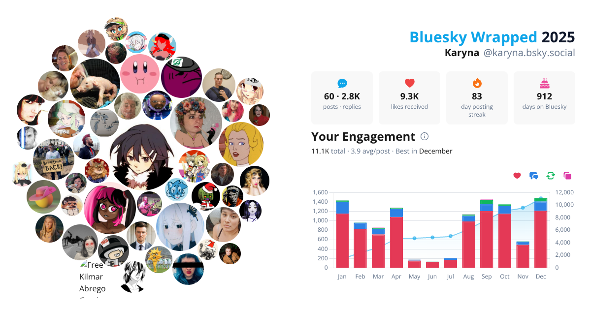 Your Bluesky Wrapped 2025 preview