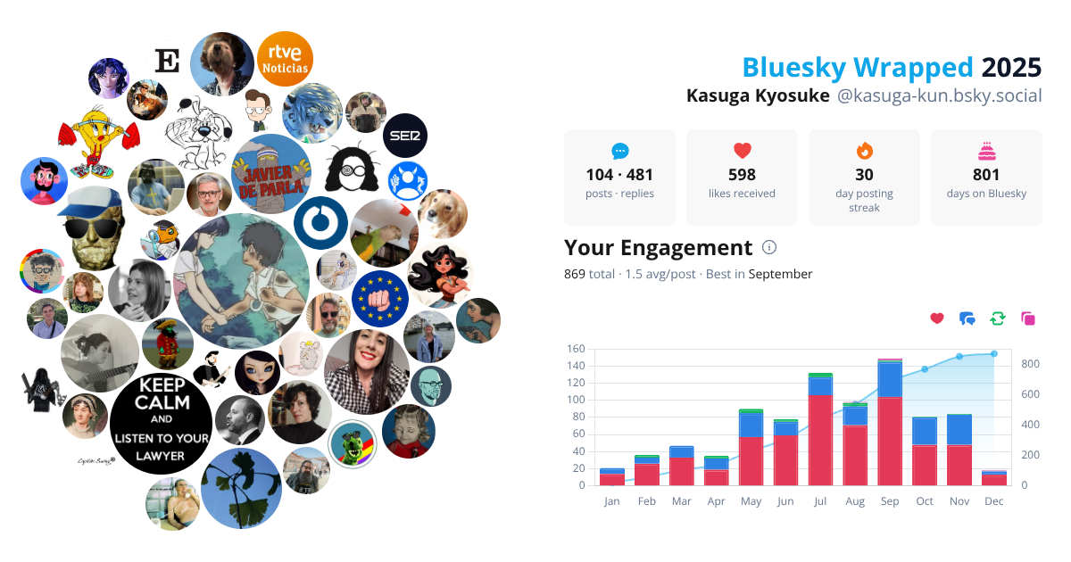 Your Bluesky Wrapped 2025 preview