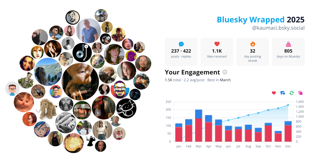 Your Bluesky Wrapped 2025 preview
