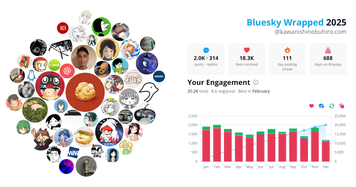 Your Bluesky Wrapped 2025 preview