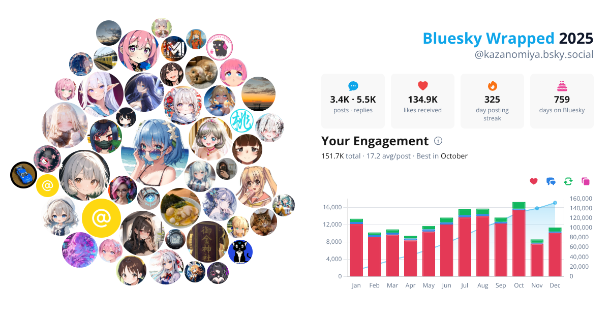 Your Bluesky Wrapped 2025 preview