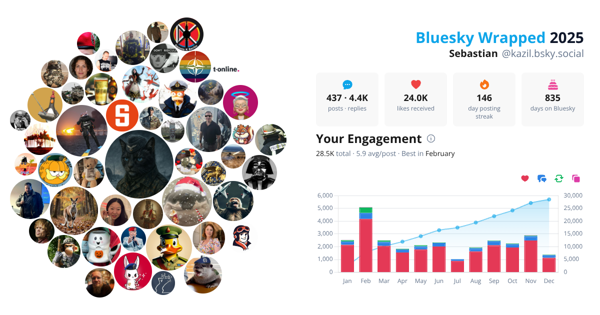 Your Bluesky Wrapped 2025 preview