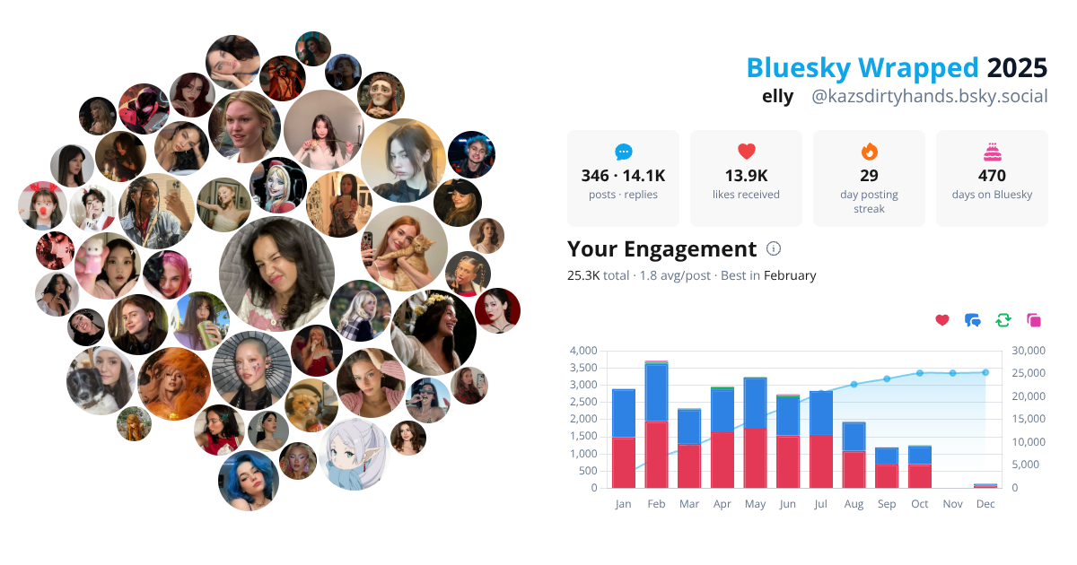 Your Bluesky Wrapped 2025 preview