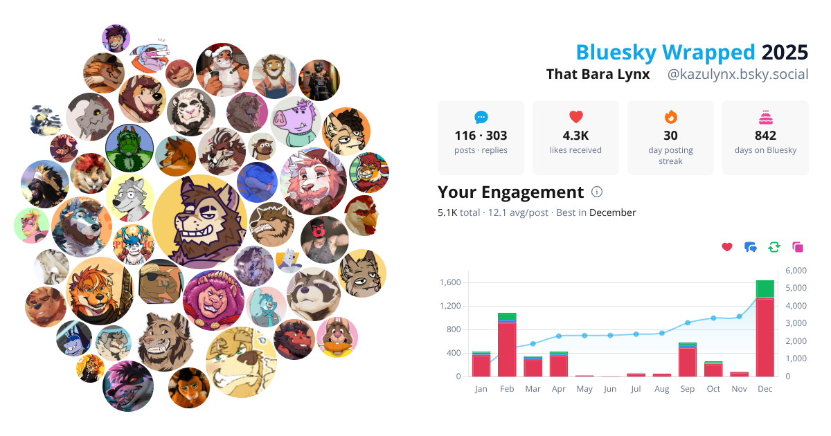 Your Bluesky Wrapped 2025 preview