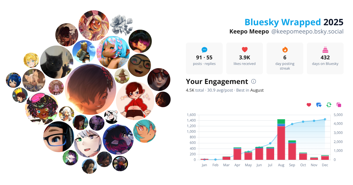 Your Bluesky Wrapped 2025 preview