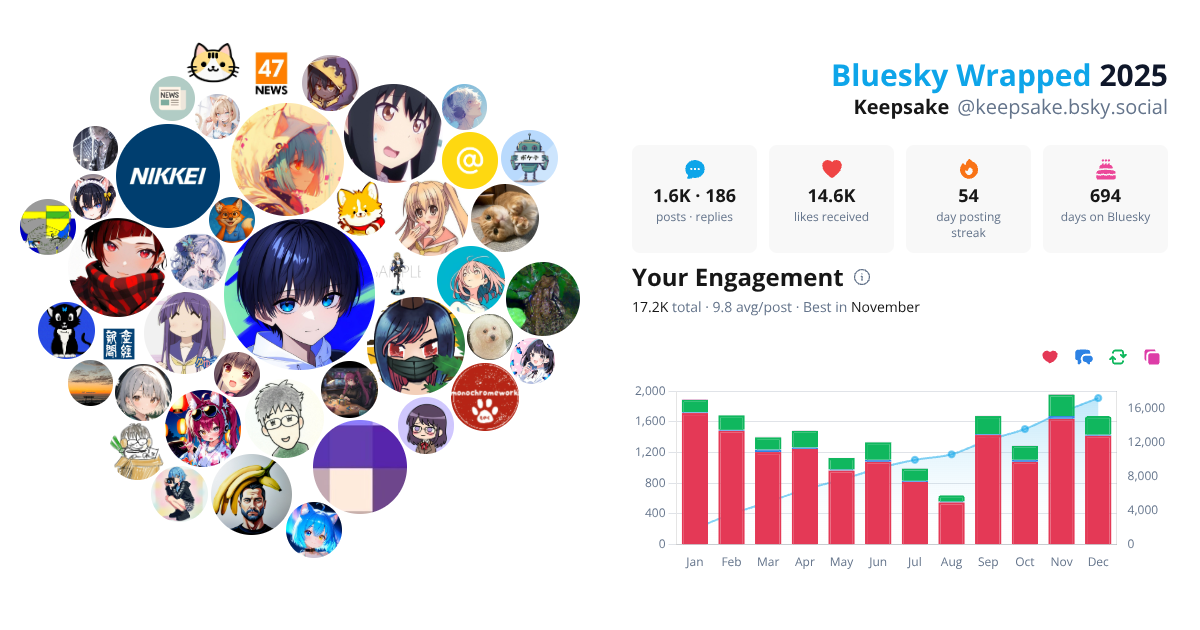 Your Bluesky Wrapped 2025 preview