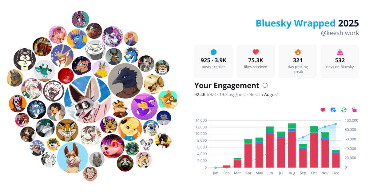 Your Bluesky Wrapped 2025 preview