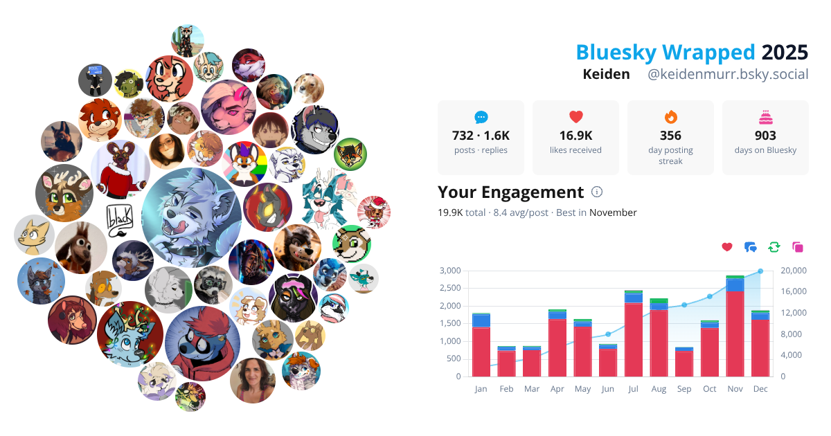 Your Bluesky Wrapped 2025 preview