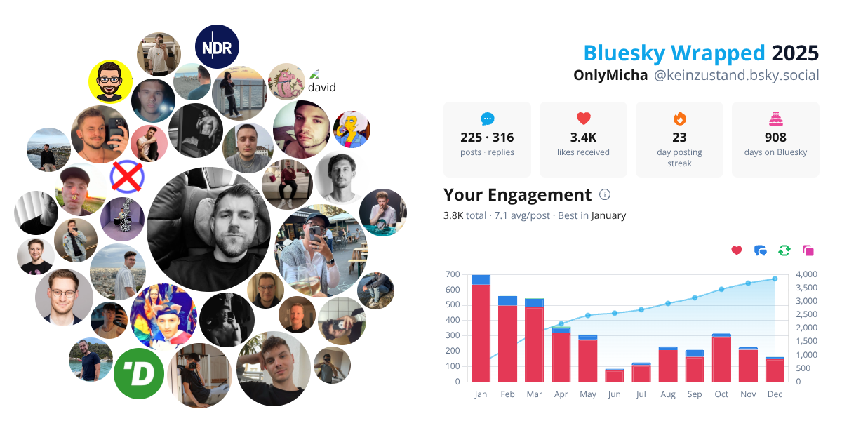Your Bluesky Wrapped 2025 preview