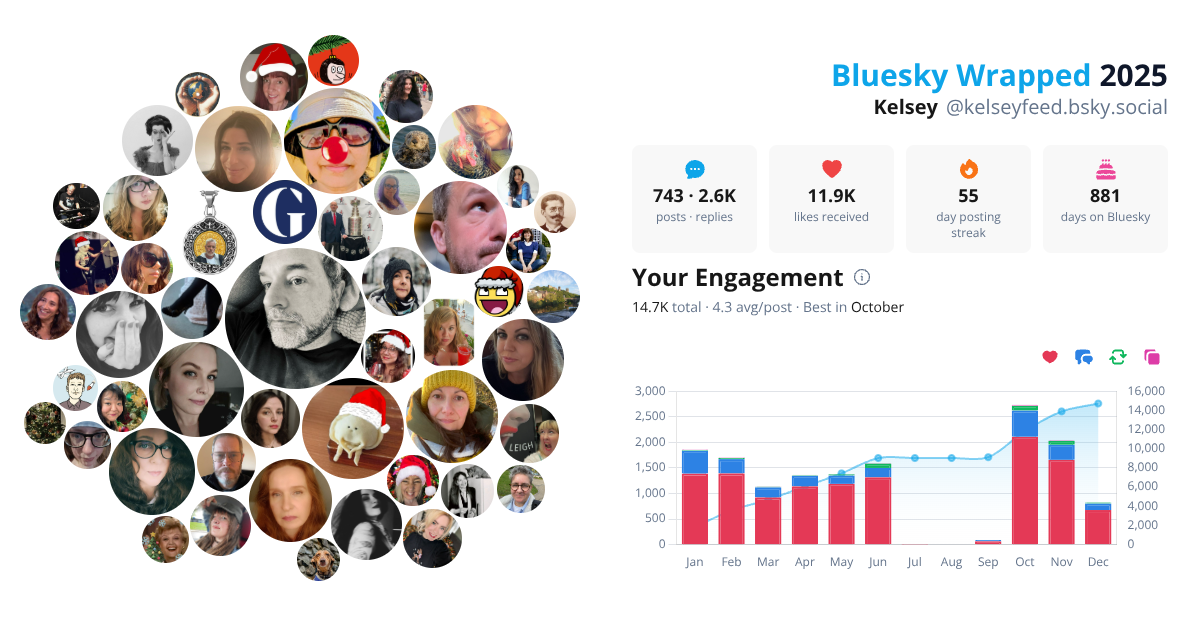 Your Bluesky Wrapped 2025 preview