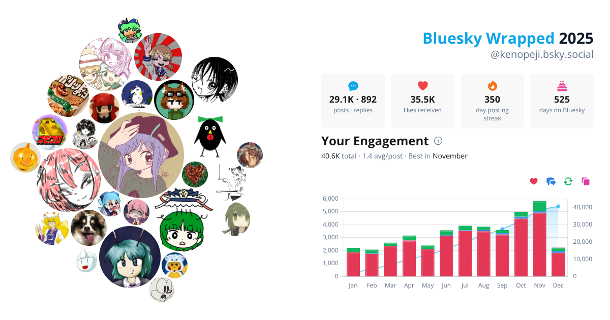 Your Bluesky Wrapped 2025 preview