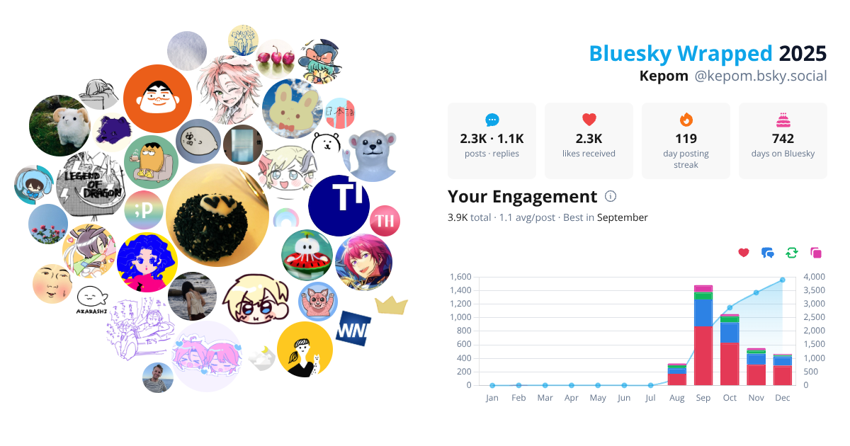 Your Bluesky Wrapped 2025 preview