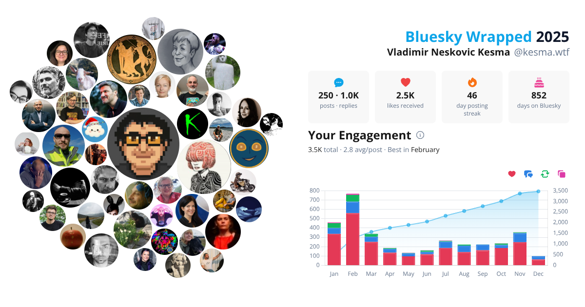 Your Bluesky Wrapped 2025 preview