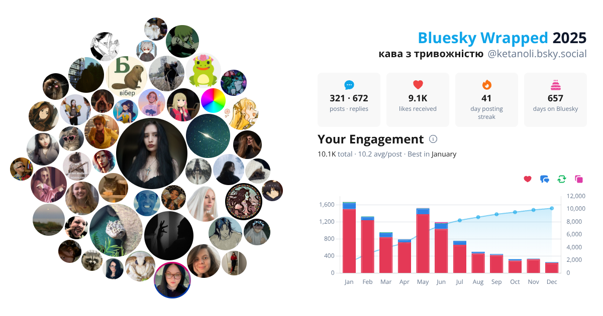 Your Bluesky Wrapped 2025 preview