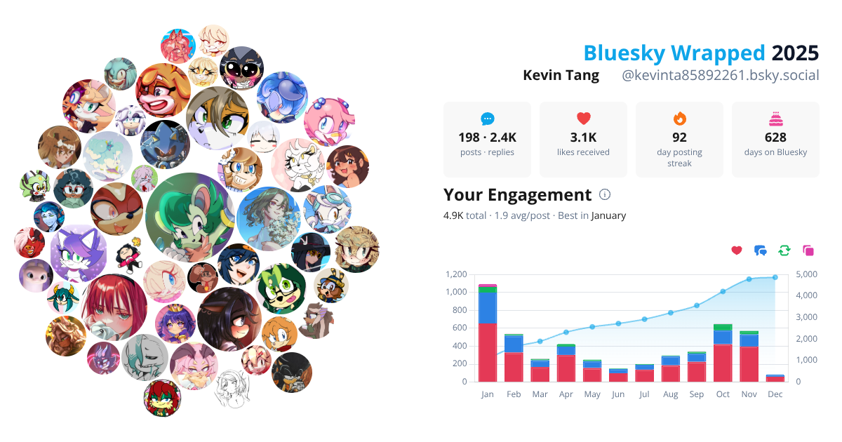 Your Bluesky Wrapped 2025 preview