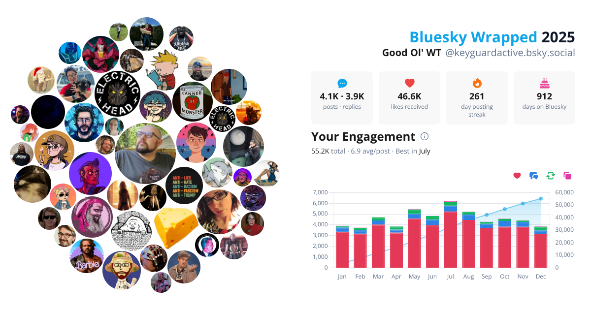 Your Bluesky Wrapped 2025 preview