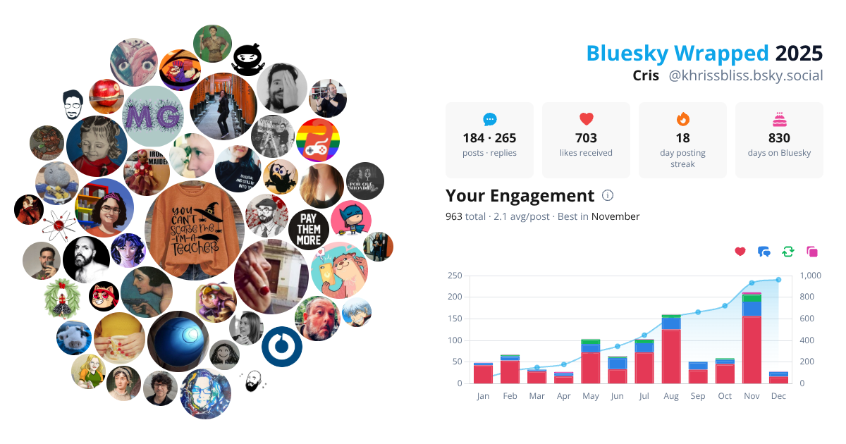 Your Bluesky Wrapped 2025 preview